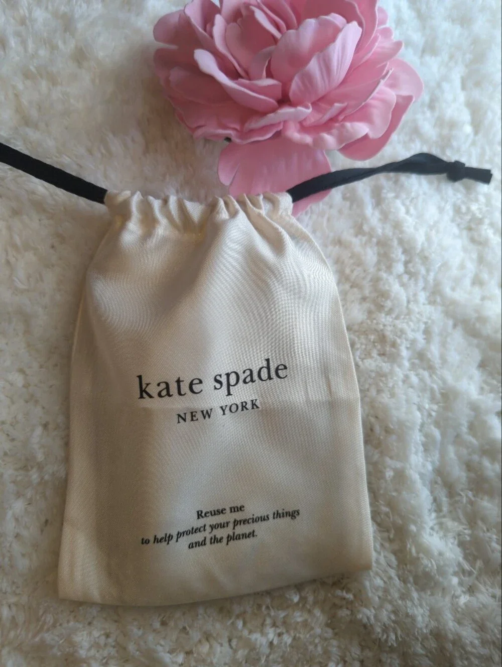 Kate Spade Glitter Rare Zip Coin Purse Wallet Card Holder Silver With Dust Bag